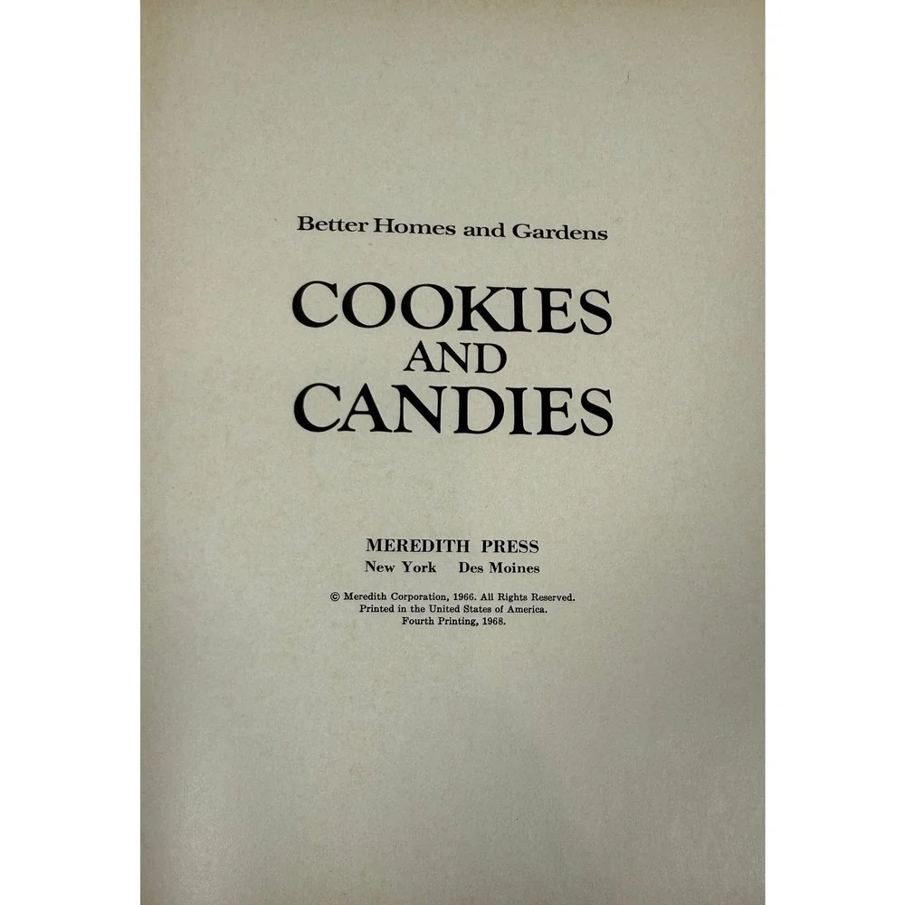 Vintage Set Better Homes & Gardens Pies & Cakes/Cookies & Candies Cookbooks 1968